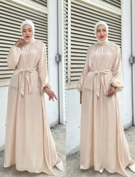 Kollu Abaya Tesettür Elbise