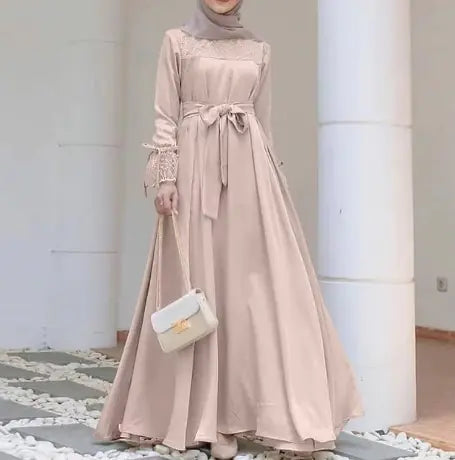Kollu Abaya Tesettür Elbise