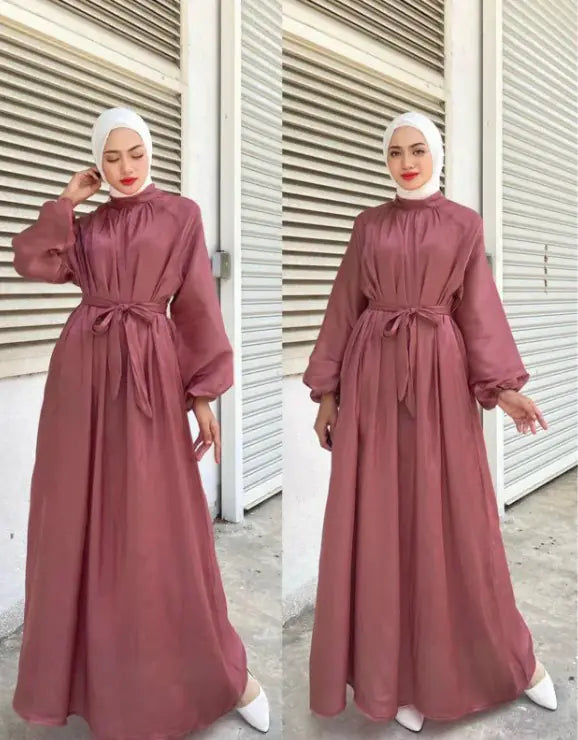 Kollu Abaya Tesettür Elbise