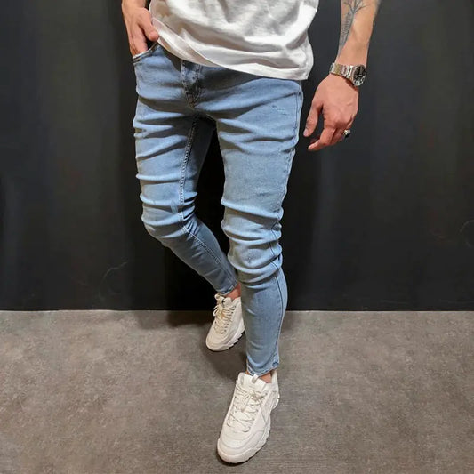 Erkek Mavi Kot Pantolon - Moda Trendi
