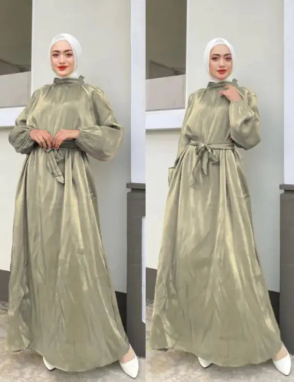 Kollu Abaya Tesettür Elbise
