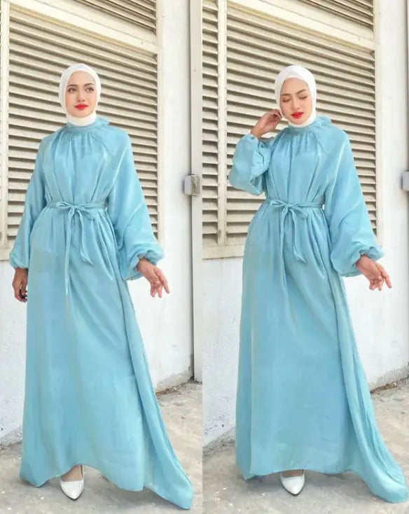 Kollu Abaya Tesettür Elbise