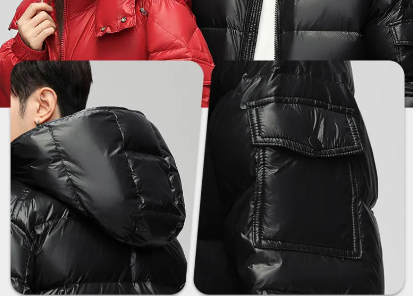 Erkek Kapşonlu Trend Moda Şık Sıcak Ceket