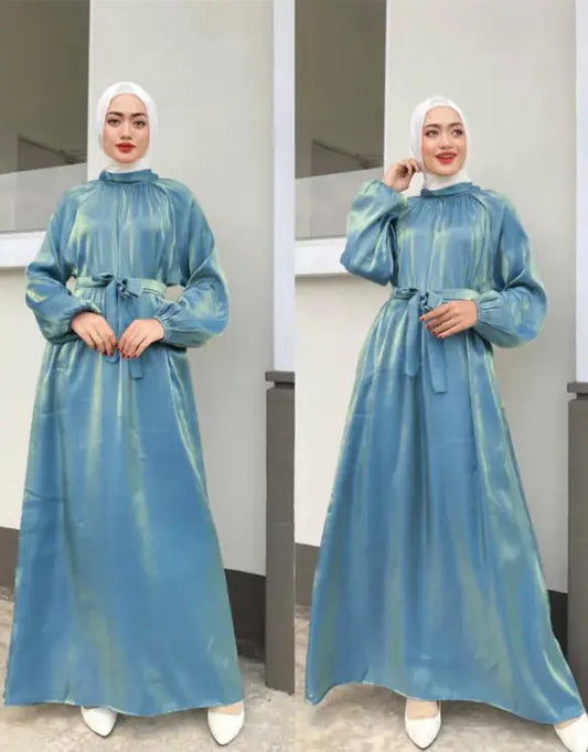 Kollu Abaya Tesettür Elbise