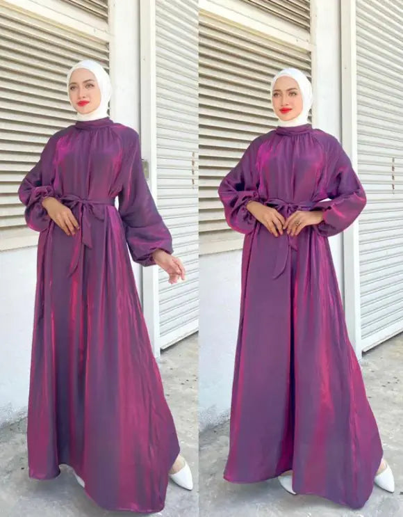 Kollu Abaya Tesettür Elbise