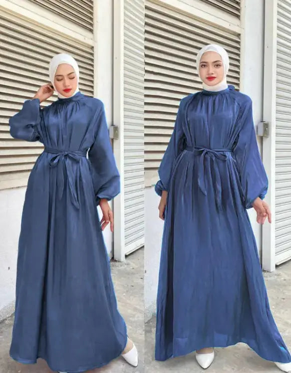 Kollu Abaya Tesettür Elbise