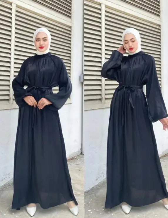 Kollu Abaya Tesettür Elbise